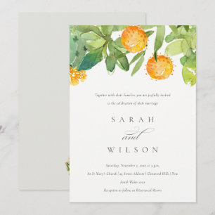 SUCCULENT CACTUS FLORAL GARDEN WATERVERF WEDING KAART