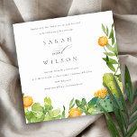 SUCCULENT CACTUS FLORAL GARDEN WATERVERF WEDING KAART<br><div class="desc">Als je nog meer aanpassingen of andere overeenkomende objecten nodig hebt,  kun je contact met me opnemen op yellowfebstudio@gmail.com</div>