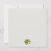 SUCCULENT CACTUS FLORAL GARDEN WATERVERF WEDING KAART (Achterkant)
