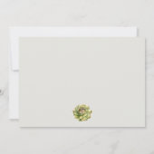 SUCCULENT CACTUS FLORAL WATERCOLOR BRIDAL SHOWER KAART (Achterkant)
