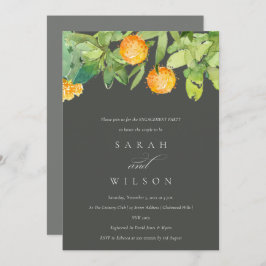 SUCCULENT CACTUS FLORAL WATERCOLOR ENGAGEMENT KAART