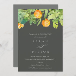 SUCCULENT CACTUS FLORAL WATERCOLOR ENGAGEMENT KAART