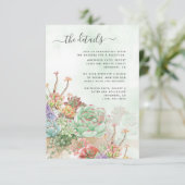 Succulent Cactus Flower Informatiekaartje (Staand voorkant)