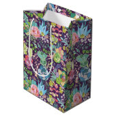 Succulent Cactus Gardening Gift Bag Medium Cadeauzakje (Achterkant Gekanteld)