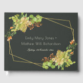 SUCCULENT CACTUS KRAFT FLORAL WATERVERF WREATS GASTENBOEK (Voorkant)