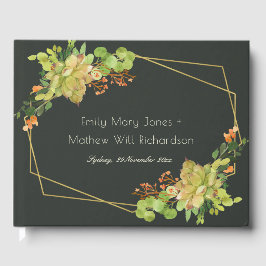 SUCCULENT CACTUS KRAFT FLORAL WATERVERF WREATS GASTENBOEK