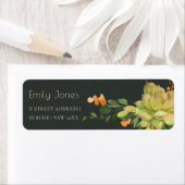 SUCCULENT CACTUS ORANJE FLORAAL WATERVERF ADRES ETIKET (Insitu)