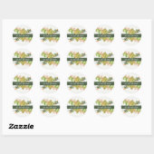 SUCCULENT CACTUS ORANJE FLORAL WATERVERF WEDING RONDE STICKER (Vel)
