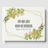 SUCCULENT CACTUS ORANJE FLORAL WATERVERF WREATS GASTENBOEK (Voorkant)