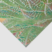 Succulent Cactus Plant Green Glas in lood Art Tissuepapier (Detail)