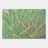Succulent Cactus Plant Groen Glas in lood Art Inpakpapier Vel (Voorkant)