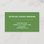 Succulent Cactus Plant Groen Glas in lood Art Visitekaartje (Achterkant)