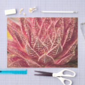 Succulent Cactus Plant Red Botanical Decoupage Tissuepapier (Craft)