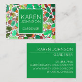 Succulent Cactus Potlood Planten Cacti Gardener Visitekaartje (Voorkant / Achterkant)