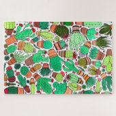 Succulent Cactus Potted Planten Green Cacti Garden Legpuzzel (Horizontaal)
