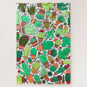 Succulent Cactus Potted Planten Green Cacti Garden Legpuzzel