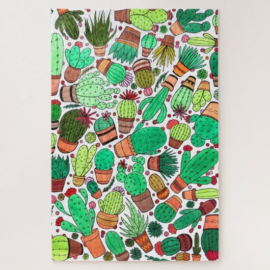 Succulent Cactus Potted Planten Green Cacti Garden Legpuzzel (Verticaal)