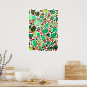 Succulent Cactus Potted Planten Green Cacti Garden Poster (Keuken)