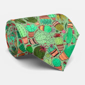 Succulent Cactus Potted Planten Green Cacti Garden Stropdas (Opgerold)