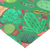 Succulent Cactus Potted Planten Green Cacti Garden Tafelkleed (Gekanteld)