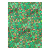 Succulent Cactus Potted Planten Green Cacti Garden Tafelkleed (Voorkant)