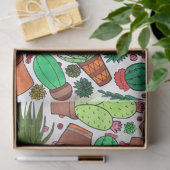 Succulent Cactus Potted Planten Green Cacti Garden Tissuepapier (Geschenk)