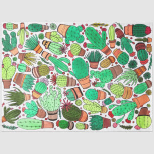Succulent Cactus Potted Planten Green Cacti Garden Tissuepapier