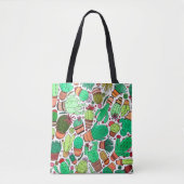 Succulent Cactus Potted Planten Green Cacti Garden Tote Bag (Voorkant)