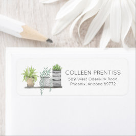 Succulent Cactus Return Address Labels