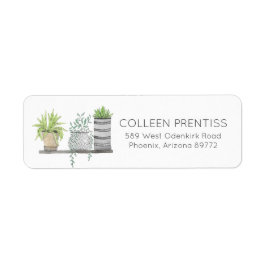 Succulent Cactus Return Address Labels
