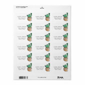 Succulent Cactus rustieke minimale bruiloft Etiket (Full Sheet)