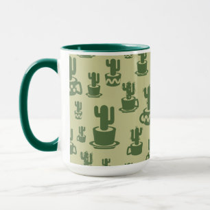 Succulent cactus silhouet in cups Combo Mok