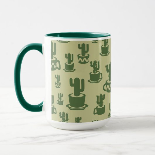 Succulent cactus silhouet in cups Combo Mok (Links)