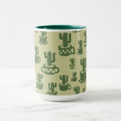 Succulent cactus silhouet in cups Combo Mok (Midden)