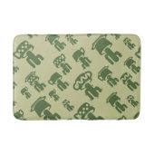 Succulent cactus silhouette in cups and pots  badmat (Voorkant)