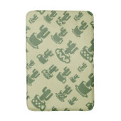 Succulent cactus silhouette in cups and pots  badmat (Voorkant Verticaal)