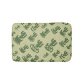 Succulent cactus silhouette in cups and pots badmat (Voorkant)