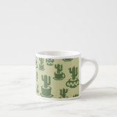 Succulent cactus silhouette in cups and pots espresso kop (Rechts)