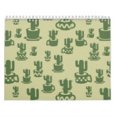 Succulent cactus silhouette in cups and pots kalender (Hoes)