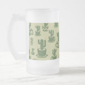 Succulent cactus silhouette in cups and pots matglas bierpul (Links)