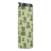 Succulent cactus silhouette in cups and pots  thermosbeker (Geroteerd rechts)