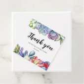 Succulent cactus waterverf bruiloft bedankjes labels (In situ)