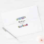 Succulent cactus waterverf bruiloft dank u vierkante sticker (Envelop)
