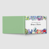 Succulent cactus waterverf bruiloft gastenboek (Volledig)