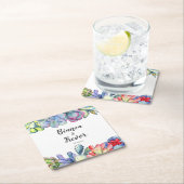 Succulent cactus waterverf bruiloft kartonnen onderzetters (Insitu)