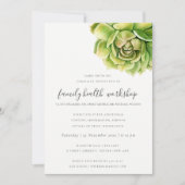 SUCCULENT CACTUS WATERVERF PLAATS SEMINAR GEBEURTE KAART (Voorkant)