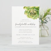 SUCCULENT CACTUS WATERVERF PLAATS SEMINAR GEBEURTE KAART (Staand voorkant)