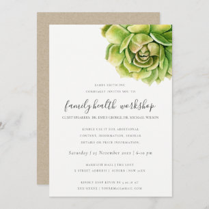 SUCCULENT CACTUS WATERVERF PLAATS SEMINAR GEBEURTE KAART