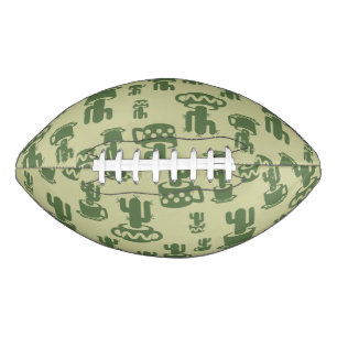 Succulent cactussilhouet in bekertjes en potten american football