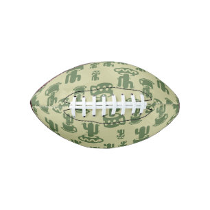 Succulent cactussilhouet in bekertjes en potten american football